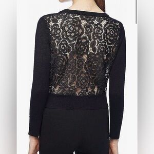 BNWOT Karl Lagerfeld Lace Cardigan with Pearl